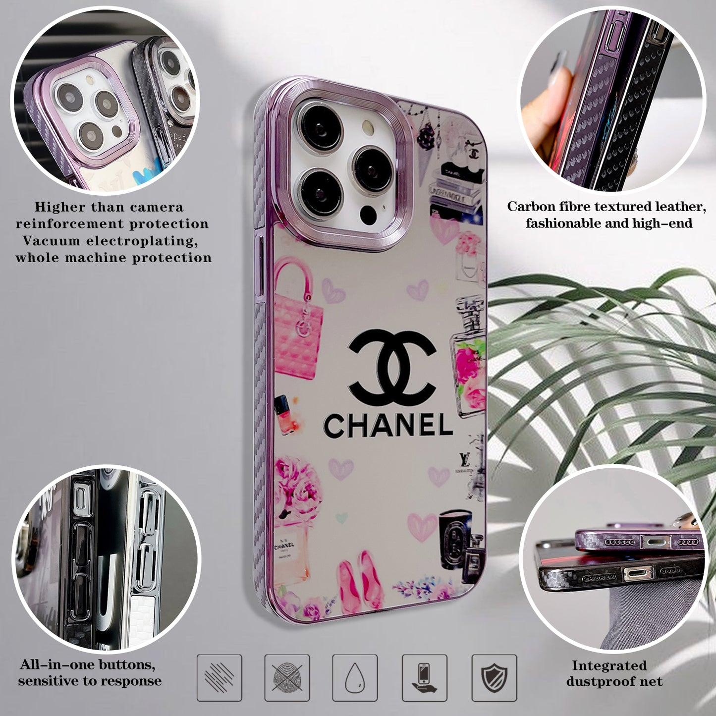 Capa Chanel para iPhone A41 A42