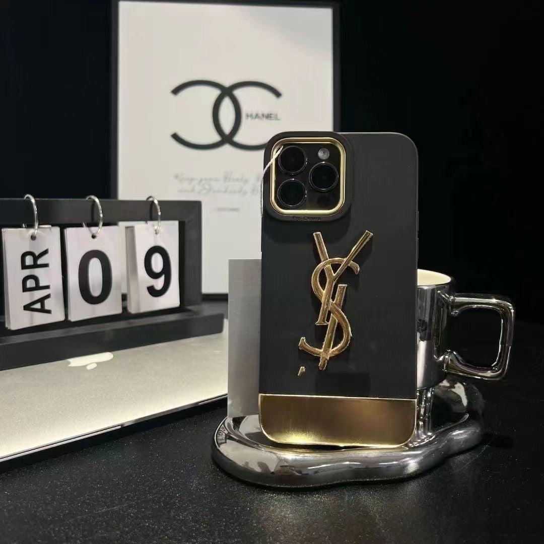 Luxury YSL iPhone Case With Crystal bracelet