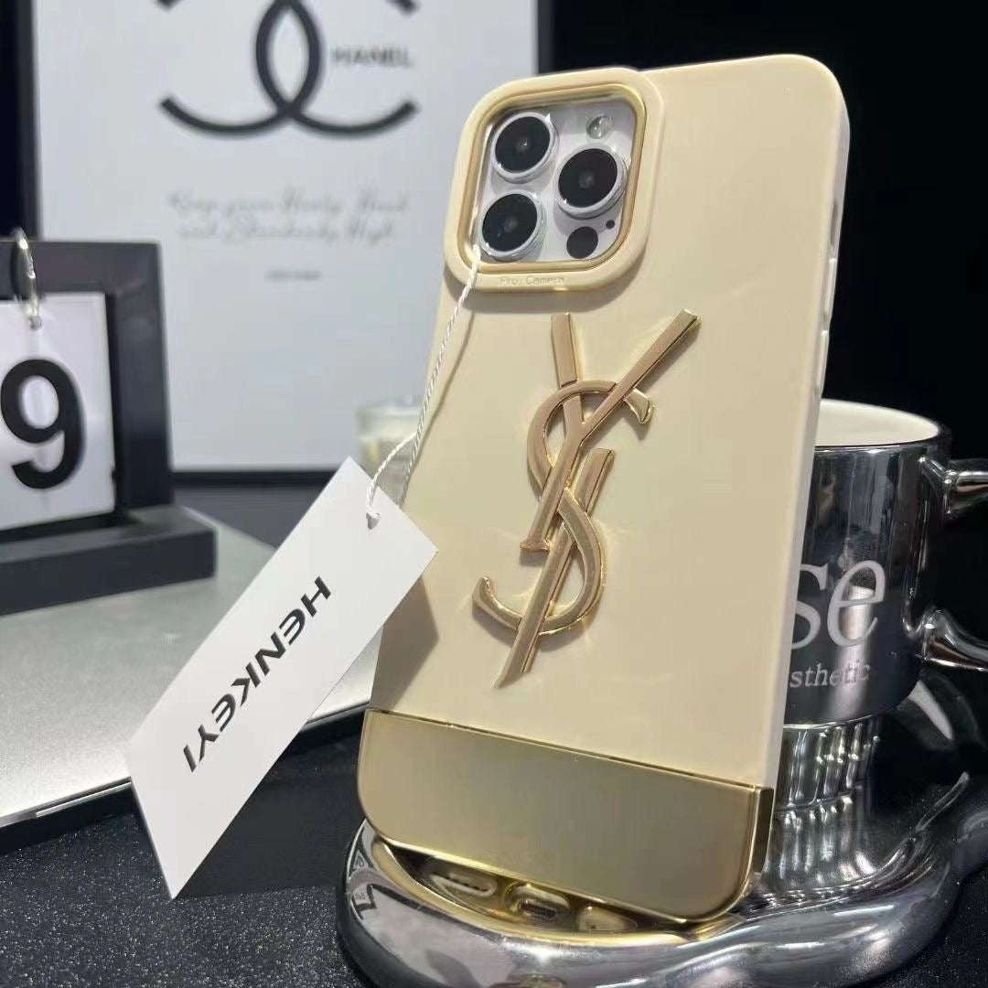 Luxury YSL iPhone Case With Crystal bracelet